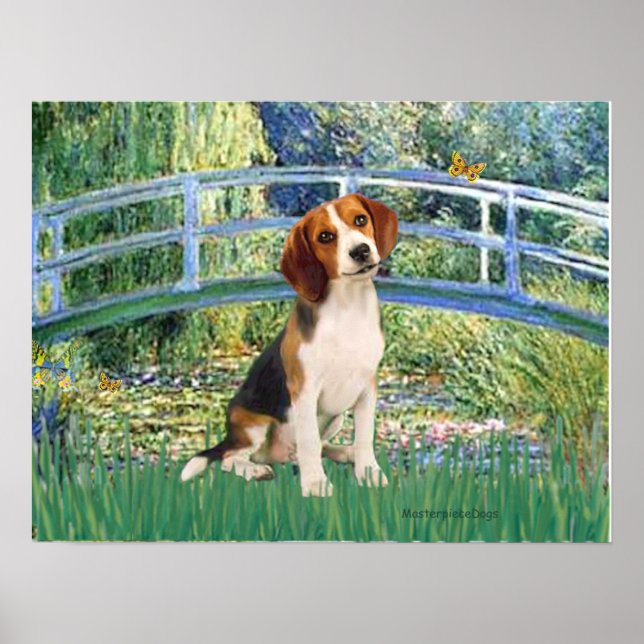 Beagle1 - Lily Pond Bridge Poster (Front)
