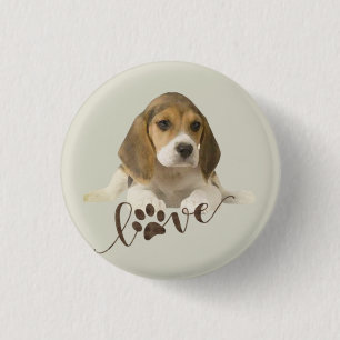 Beagle 3 cm round badge