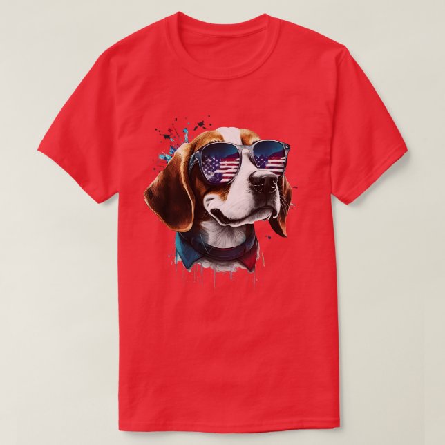 Beagle 4th of July 2 T-Shirt (Design Front)