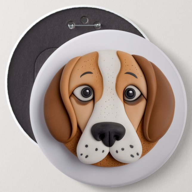 Beagle A Delightful Cookie Inspired 6 Cm Round Badge (Front & Back)