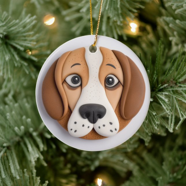 Beagle A Delightful Cookie Inspired Ceramic Tree Decoration (Tree)