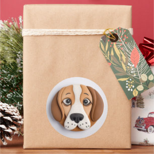 Beagle A Delightful Cookie Inspired Classic Round Sticker