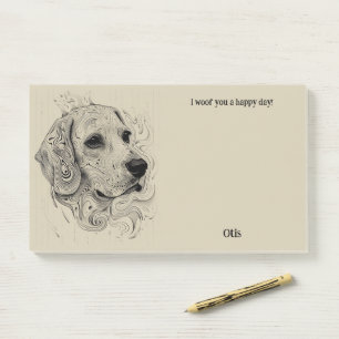 Beagle Abstract Art Dog Name  Post-it Notes