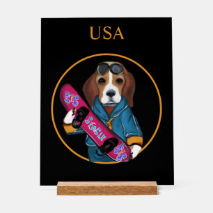  BEAGLE ACRYLIC SIGN