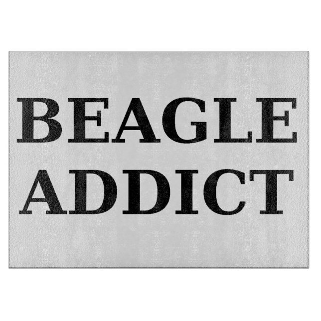 beagle addict cutting board (Front)