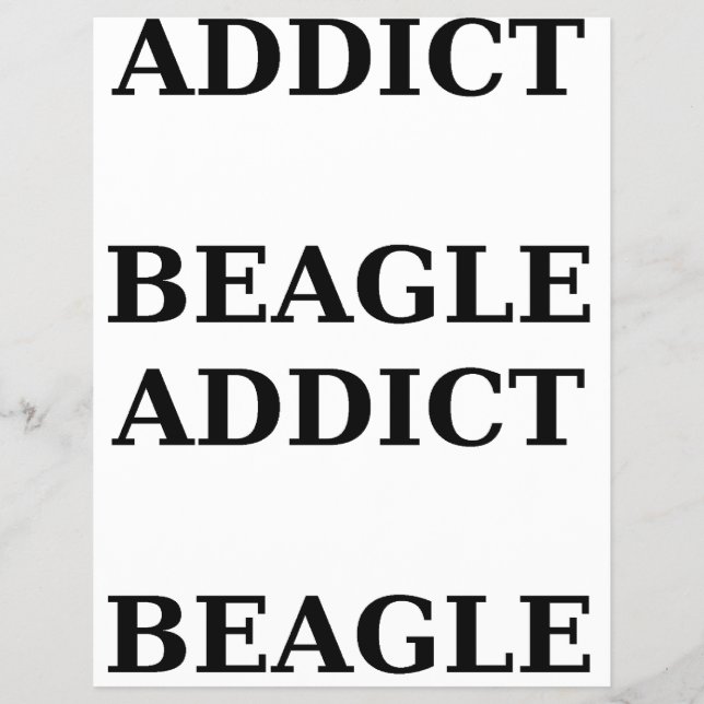 beagle addict flyer (Front)