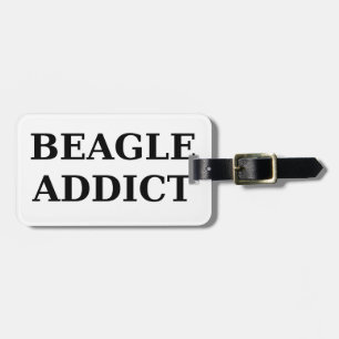 beagle addict luggage tag