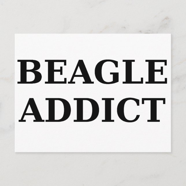 beagle addict postcard (Front)