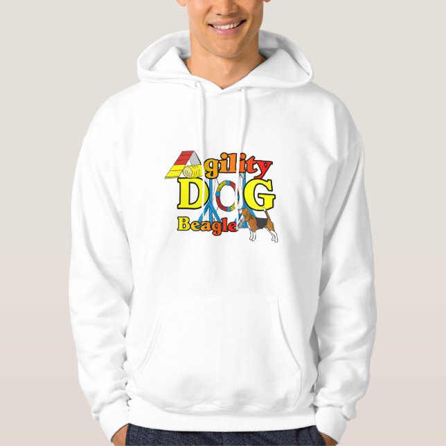 Beagle Agility Gifts Hoodie (Front)