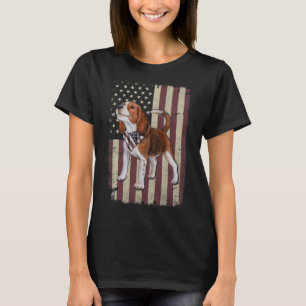 Beagle American Flag Bandanna Patriotic 4th Of Jul T-Shirt