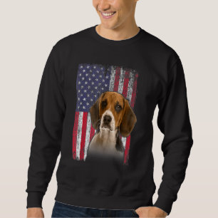 Beagle American Usa Flag 4th Of July Fourth Dog Sweatshirt
