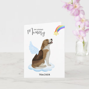 Beagle Angel Dog Memorial Sympathy Pet Loss  Card