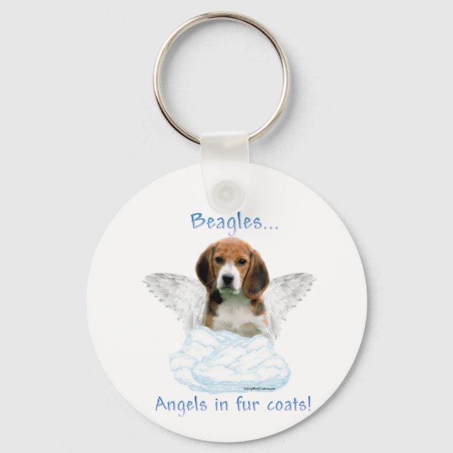 Beagle Angel Keychain (Front)