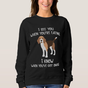 Beagle Apparel I Know Your Snacks Beagle Puppy Dog Sweatshirt