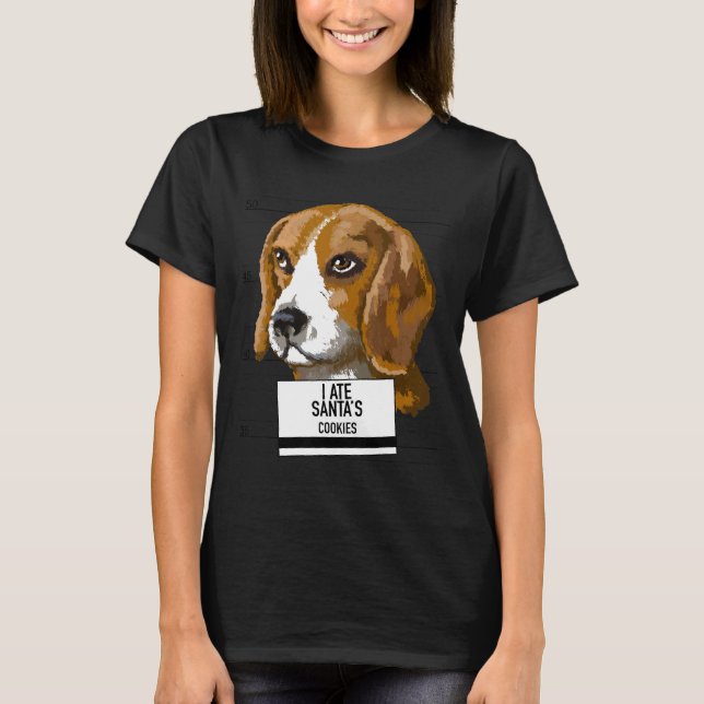 Beagle Ate Santa Cookies  T-Shirt (Front)