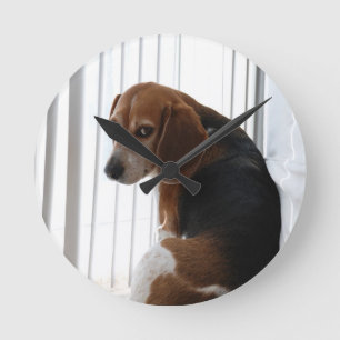 beagle attitude round clock