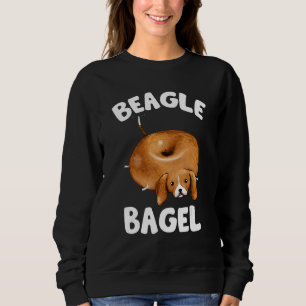 Beagle Bagel Funny Beagle Lover Dog Pun Jewish Lov Sweatshirt
