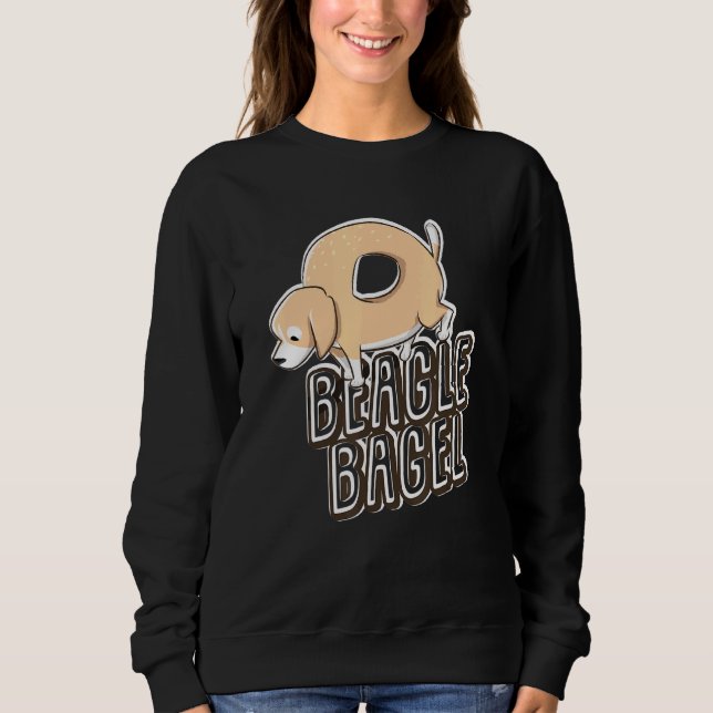 Beagle Bagel Love Bagels Dog Beagle Sweatshirt (Front)