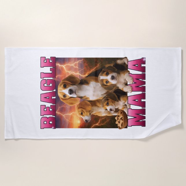 Beagle  beach towel (Front)