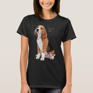 Beagle Beagles Love Is Dog Mum Dad Puppy Pet Cute T-Shirt