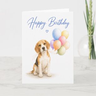 Beagle Birthday Card