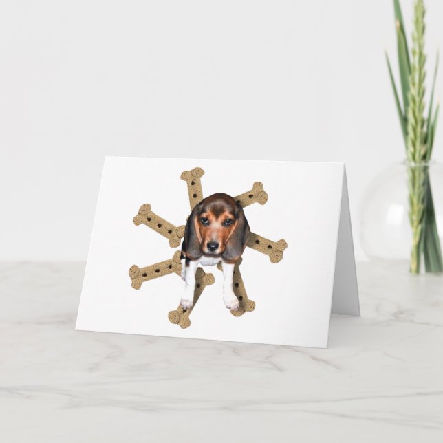 Beagle Birthday Card (Front)