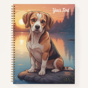 Beagle by Lake Notebook