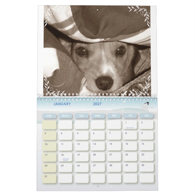 Beagle Calander Calendar (Jan 2027)