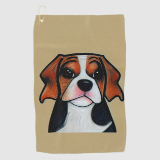 Beagle - Cartoon Golf Towel