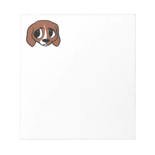 Beagle Cartoon Head Notepad