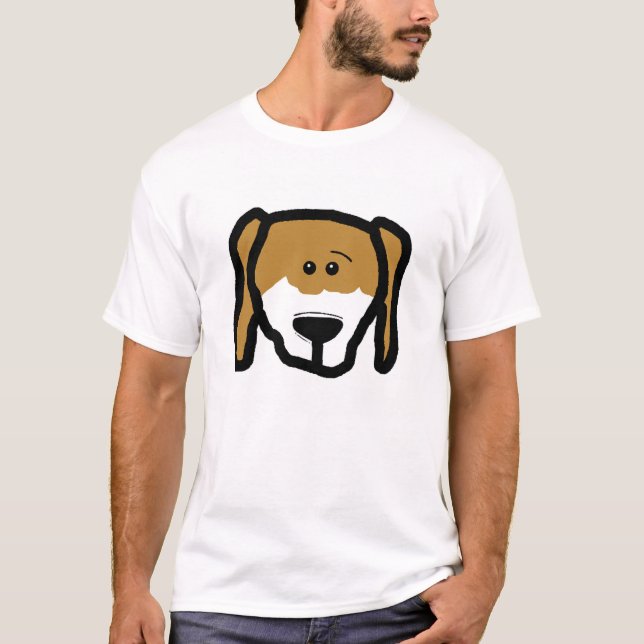 beagle cartoon head T-Shirt (Front)