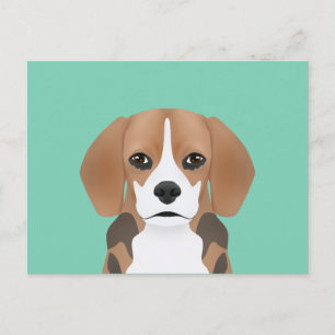 Beagle cartoon postcard