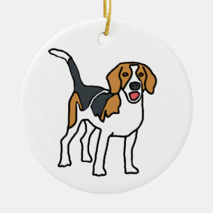 Beagle Ceramic Tree Decoration