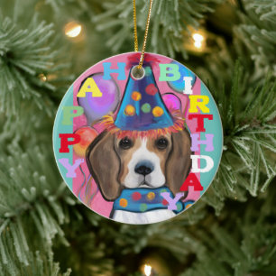 BEAGLE CERAMIC TREE DECORATION