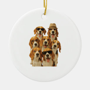 Beagle Ceramic Tree Decoration