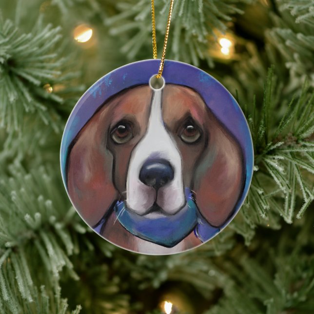 Beagle   ceramic tree decoration (Tree)