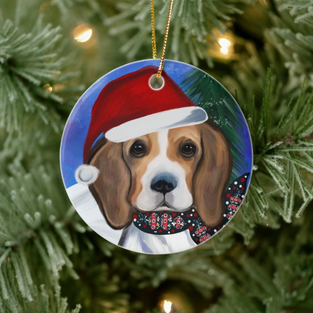 Beagle     ceramic tree decoration (Tree)