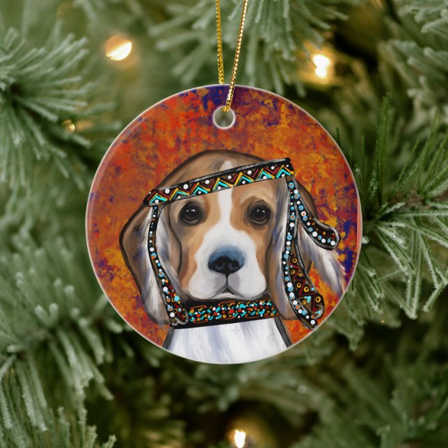 Beagle    ceramic tree decoration (Tree)