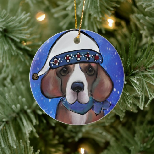Beagle     ceramic tree decoration (Tree)