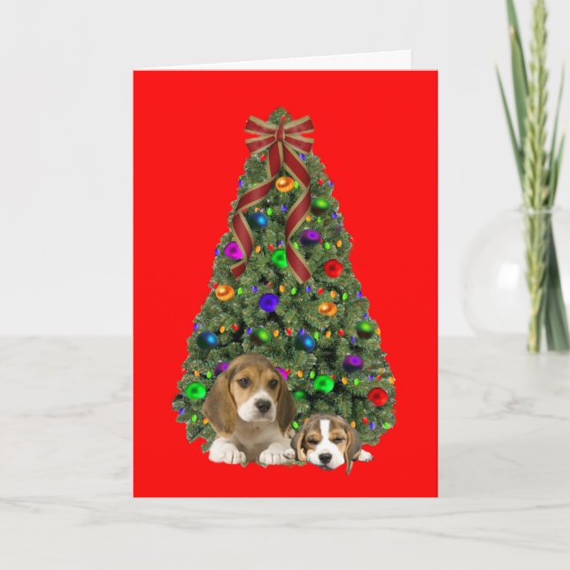 Beagle Christmas Card Tree (Front)
