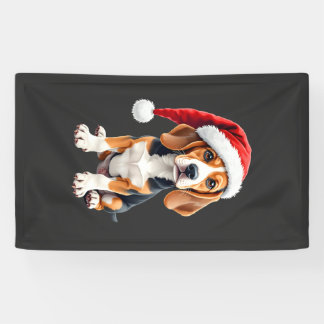 Beagle Christmas Dog Long Sleeve T-Shirt Banner