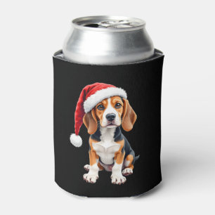 Beagle Christmas Dog Long Sleeve T-Shirt Can Cooler