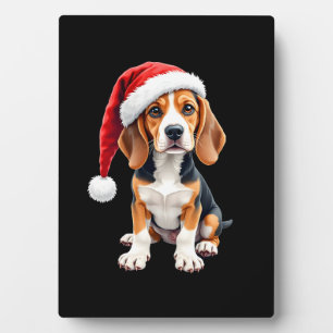 Beagle Christmas Dog Long Sleeve T-Shirt Plaque