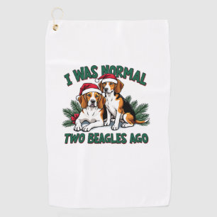 Beagle Christmas Dog Owner Xmas Holiday Pajama  Golf Towel