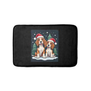 Beagle Christmas Dog Owner Xmas Holiday Pajama Lon Bath Mat