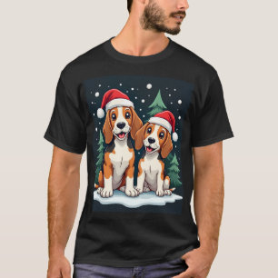 Beagle Christmas Dog Owner Xmas Holiday Pajama Lon T-Shirt
