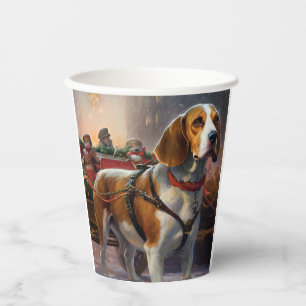 Beagle Christmas Festive Season  Paper Cups