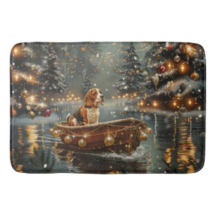 Beagle Christmas Festive Voyage Bath Mat