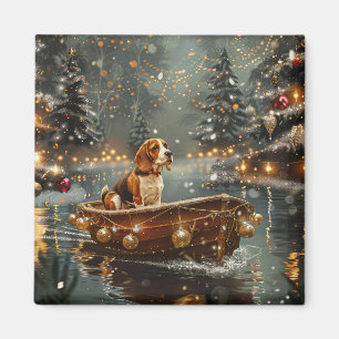Beagle Christmas Festive Voyage Magnet