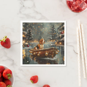 Beagle Christmas Festive Voyage Napkin